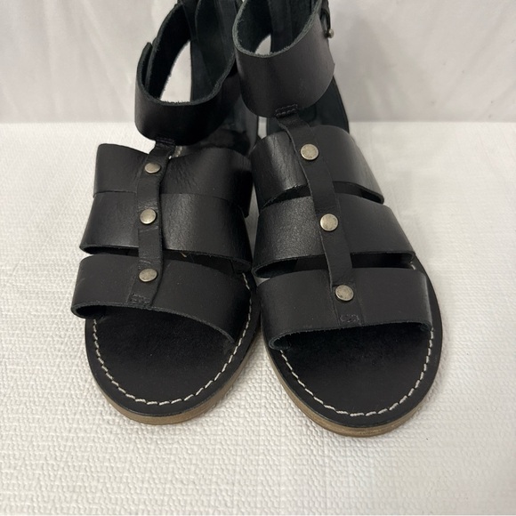 Madewell Rowan Gladiator Sandal Black Leather Women Size 7 - Picture 3 of 8